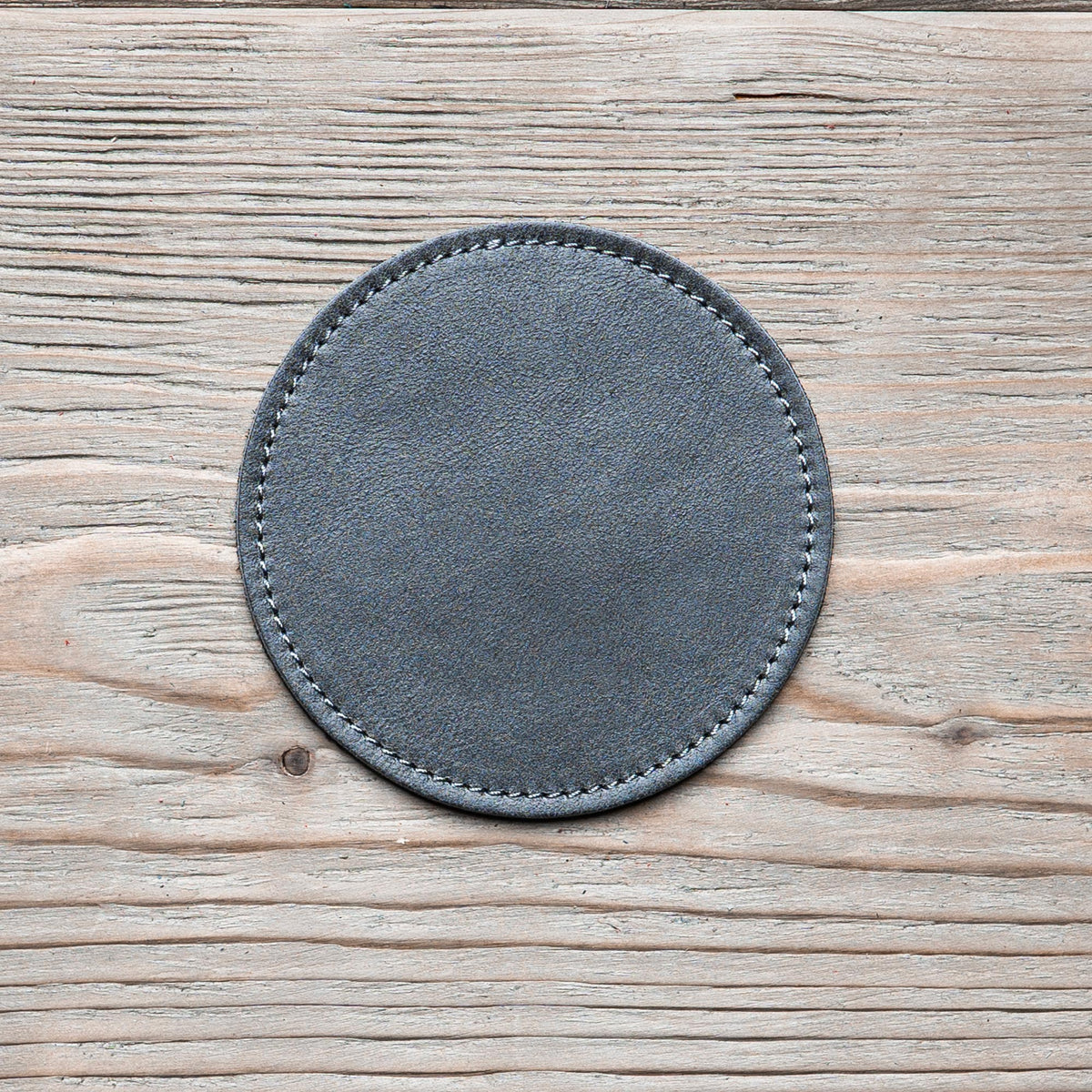 Produktbild Glasuntersetzer Leder rund schwarz