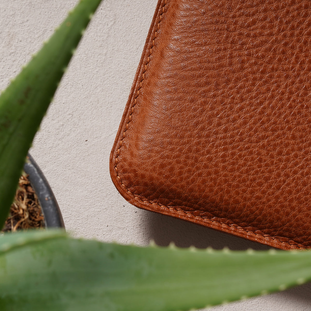 Housse d'ordinateur en cuir basic