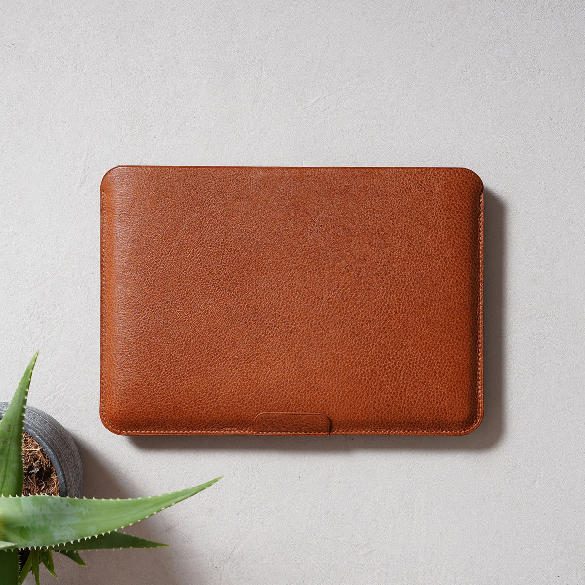 Housse d'ordinateur en cuir basic