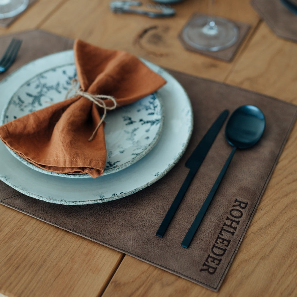 Echtleder Tischset "Design"